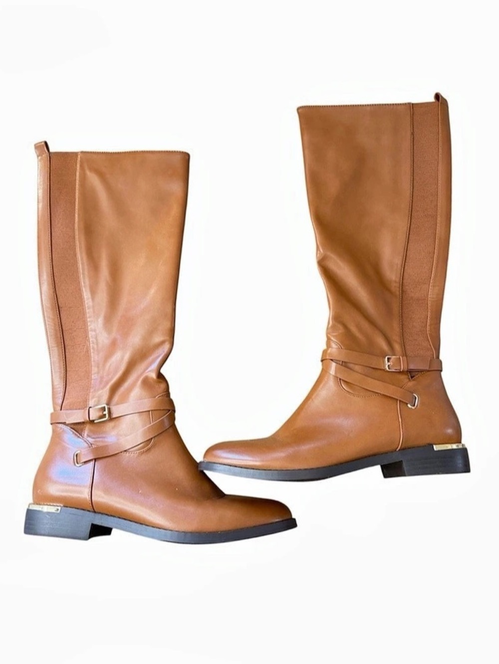 Torgeis Women's Firenze Tall Boots, Camel Brown, soft, sz 8
